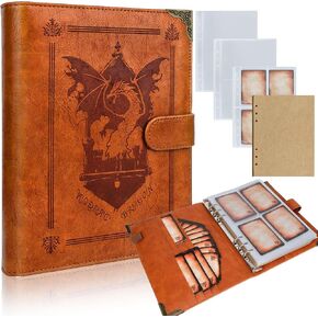 Spellbook Cards Holder DND RPG Pocket Spell Book & Reference Card Holder, Tome of Recollection TTRPG Gaming Accessories for Dungeons and Dragons Beginner Master (60 Poker-Size Player Cards Included)