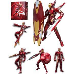 Ovonni Ironman MK50 (إصدار ديلوكس) ، جميع المفاصل مركبة 7 بوصة الشكل القابل للتحصيل ، إكسسوارات متعددة الأسلحة