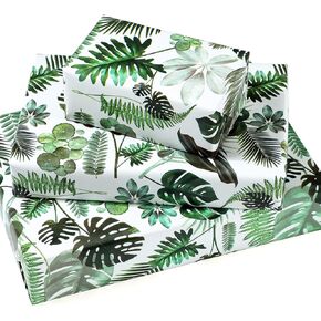 WRAPAHOLIC Pineapple Wrapping Paper Sheet - 6 Sheets Pink and Gold Foil Pineapple Sunmmer Wrapping Paper Folded Flat for Birthday, Wedding, Baby Shower - 19.7 Inch x 30 Inch Per Sheet