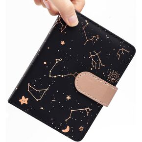 Undated Pocket Planner - Magnetic Closure Daily Planner, Hardcover, 4.65" x 5.71", Ribbon Bookmark, 288 Pages (Black)