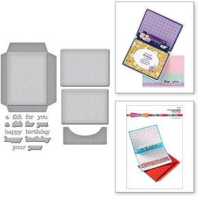Spellbinders A2 Gift Card Holder and Envelope Etched Dies, Metal
