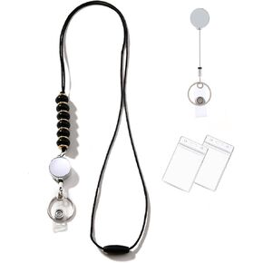 ملحقات C&L قابلة للسحب لشارات الهوية ، و Lanyard معلمون من الأحجار الكريمة المحببة مع حاملي الهوية والبكرات