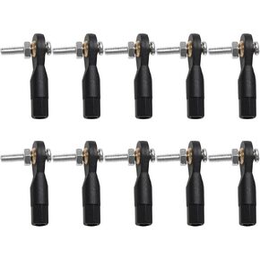 10PCS ShareGoo Plastic M3 Rod End 3.0 Ball Head Holder Tie Rod Ends w/Screws for RC Model Car Boat Airplane Helicopter Crawler (Style A)