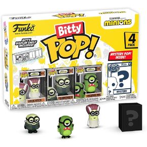Funko Bitty POP! Minions and A Surprise Mystery Mini Figure - 0.9 Inch (2.2 Cm) - Despicable Me: Minions Collectable - Stackable Display Shelf Included - Gift Idea - Party Bags Stocking