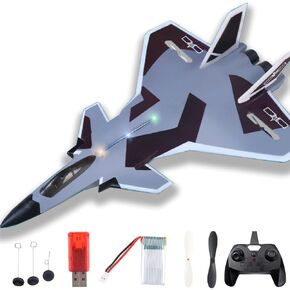 طائرة التحكم عن بعد RTF J-20 FIRE FANG 2.4GHz 6-AXIS GYRO RC Airplane مع شريط فاتح ، هدية مقاتلة Jet Fighter للأطفال المبتدئين (خلسة وايت)