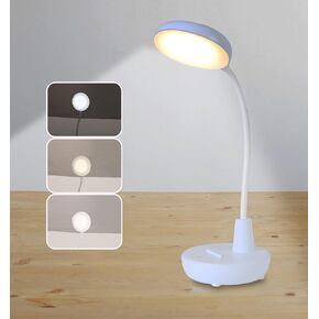 Desk Lamp with USB Charging Port 3 Color Modes Reading Light Intelligent Induction Accessories Touch Control Auto Dimming Task Flexible Gooseneck Eye-Caring Table Study Lamp for Bedroom,Office
