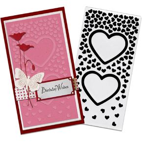 3D Textured Bubble Impressions Embossing Folder for DIY Card Making Scrapbooking Paper Crafts, Durable Plastic Template, 4.13" x 8.26"