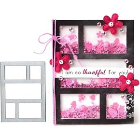 Rectangular Frame Metal Die Cuts Cutting Dies Paper Cards Cutting Dies Cut Stencils for DIY Embossing Card Making Book Tags Decorative Paper Dies Scrapbooking
