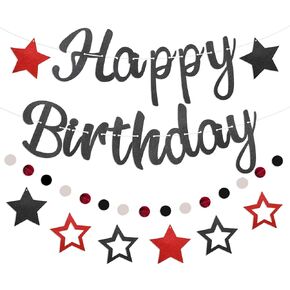 زخارف عيد ميلاد سعيد الأرجواني للنساء ، لافتة عيد ميلاد سعيد مع زخارف الفراشة الأرجواني ، لا زخارف حفلة عيد ميلاد DIY مع دائرة عيد ميلاد سعيد إكليل ولافت