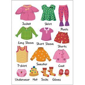 jojofuny 1set Classification PVC Wall Label Clo Organization Drawer Toddler Labels Sticker Kids for Kit Wardrobe Sort Clothing Decoration Bedroom Decals Decorative Nursery Kids in Kuwait