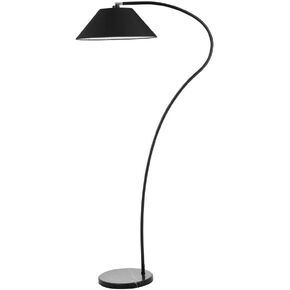 SAFAVIEH Lighting Collection Lumi Mid-Century Modern Retro Scandinavian Black 69-inch Living Room Bedroom Home Office Standing Arc Floor Lamp (LED Bulb Included)