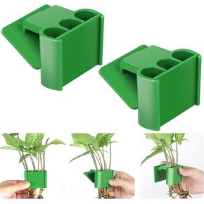 3 Holes Upgraded Aquatic Plant Cup Aquarium Plant Holder for Tank,Aquascape Accessories Decorations- Black 2 Pcs in Kuwait