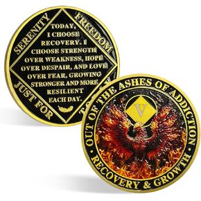 Churyuml 6 سنوات NA ميداليات Phoenix استرداد رقاقة من رماد الإدمان Na Soberice Coin Narcotics هدايا مجهولة الهد in Kuwait