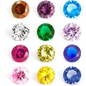 RUBYCA Mix Color Birthstone Crystal Glass Floating Charms fit Living Memory Locket 5mm 12 in Kuwait