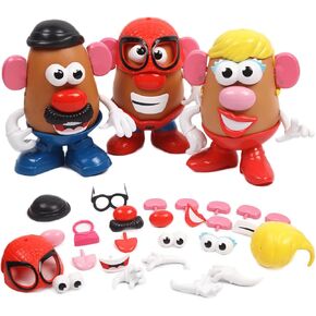 Mr/Mrs Potato Head Action Figure - Compatible with Mix and Match Accessories for Birthdays and Holidays 3 PCS
