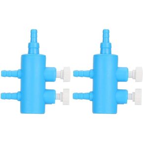 Fishtank Air Splitter, 2pcs Aquarium Air Flowing Control Lever Valve Pipe Distributor Aquarium Oxygen Pump Adapter Accessory Air Flow Splitter Pump Lever Control Valve for Aquarium Fish Tank(6 Way)