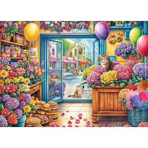 Jigsaw Puzzles for Adults 1000 Piece Puzzle for Adults 1000 Pieces Puzzle 1000 Pieces-Flower Shop