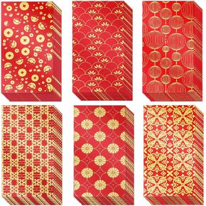 48 Pcs Chinese New Year Red Envelope Snake 2025, 6 Styles Red Envelopes Chinese New Year Red Packet, Lucky Chinese Red Money Envelope Wedding, Red Chinese Envelopes for Lunar New Year Money