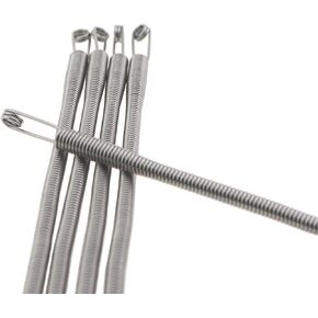 ZQIY 5PCS 9.06 Inch Silver Spring Pull Cord Stitchers Bendable Spring Multipurpose Cord Threading Tool Metal Rope Threader Needle Bar for Crafts and Handmade Project