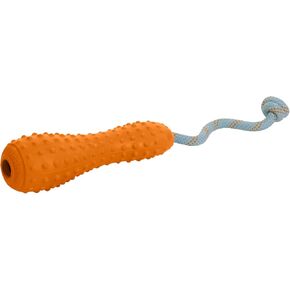 Ruffwear, Gourdo Natural Rubber Throw Toy for Dogs with Rope Handle, Campfire Orange, Large