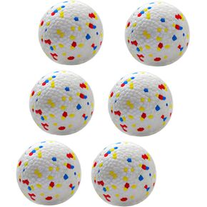 Dog Balls 2.5 Inch, Indestructible Dogs Tennis Balls 6 Pack for Aggressive Chewers, Durable Bouncy Floating Interactive Dog Toys for Large and Medium Dogs, Packed in Mesh Bag (ETPU Material)