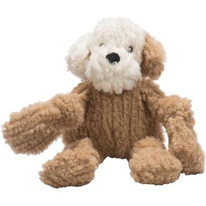 HuggleHounds Knottie Plush Dog Toy - Dog Stuffed Animal Toy, Puppy Toys, Squeaky Dog Toy for Small, Medium & Large Dogs, Durable Plush to Keep Them Busy - Lulu HuggleMutt, Small