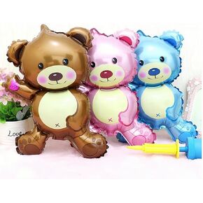 30pcs 18 * 11 inch 3 kinds of color bear Balloons, aluminum balloons, bear balloons for baby shower,bear balloons birthday,aluminum colors balloons,bear decorations for party,balloons animals