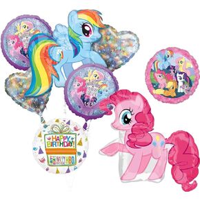 الحفلات عيد ميلاد ANAGRAM MLP اللوازم Pinkie Pie و Rainbow Dash بالون زخارف باقة