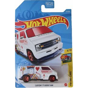 Hot Wheels Custom '77 Dodge Van, [white] 65/250 Art Cars 4/10 Treasure Hunt