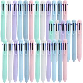 Multicolor Pen - 30 Pack 0.5mm 6-in-1 Retractable Ballpoint Pens for Office School Supplies Students Children Gift