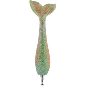 Sparkle Blue Mermaid Tail Novelty Pen - Unique Kids & Adult Ballpoint Pen, Colorful Sea Fairy Tale Animal Writing Pen For School & Office Desk Decor Accessories