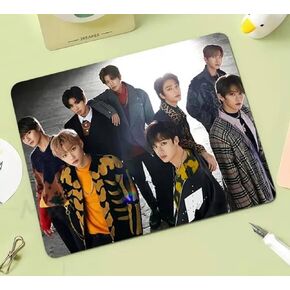Stray Kids South Korea Korean Music Boy Pop Band Non-Slip Mousepad Gaming Computer Gaming Desktop Laptop Mouse Pad 7.1 x 8.7 inches