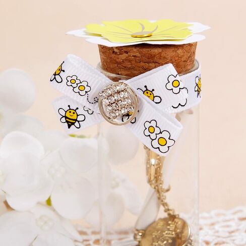 شريط VATIN Satin Bumble Bee Ribbon Craft Ribbon، 1-1/2 بوصة × 10 ياردة، أصفر/أبيض/أسود، شريط تزيين النحل يستخدم لأقواس الشعر، إكليل الزهور، عيد الميلاد، حمام الطفل، كعكة الحفاضات، تغليف الهدايا، تزيين الحفلات in Kuwait