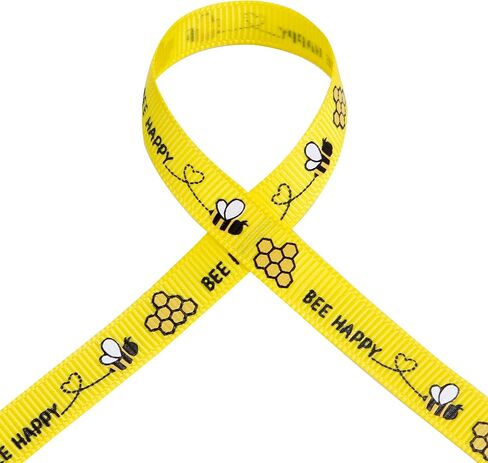 شريط VATIN Satin Bumble Bee Ribbon Craft Ribbon، 1-1/2 بوصة × 10 ياردة، أصفر/أبيض/أسود، شريط تزيين النحل يستخدم لأقواس الشعر، إكليل الزهور، عيد الميلاد، حمام الطفل، كعكة الحفاضات، تغليف الهدايا، تزيين الحفلات in Kuwait