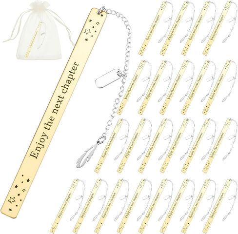 24 Sets Graduation Bookmark 2024 Enjoy The Next Chapter Bookmark with Chain Graduation Retirement Gift Thank You Appreciation Gift from Student for Women Men Coworker Teacher Book Lovers(Rose Gold) in Kuwait