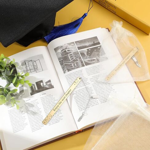 24 Sets Graduation Bookmark 2024 Enjoy The Next Chapter Bookmark with Chain Graduation Retirement Gift Thank You Appreciation Gift from Student for Women Men Coworker Teacher Book Lovers(Rose Gold) in Kuwait