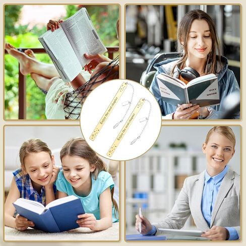 24 Sets Graduation Bookmark 2024 Enjoy The Next Chapter Bookmark with Chain Graduation Retirement Gift Thank You Appreciation Gift from Student for Women Men Coworker Teacher Book Lovers(Rose Gold) in Kuwait