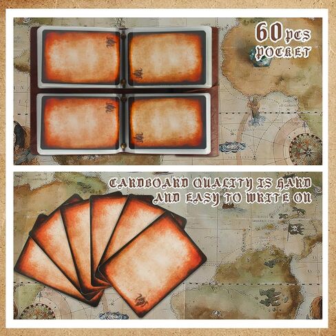 حامل البطاقات الإملائي DND RPG Pocket Fell Book & Referious Card حامل ، Tome of Recollection TTRPG Accessories لـ Dungeons و Dragons Beginner Master (60 بطاقة لاعب بوكر) in Kuwait