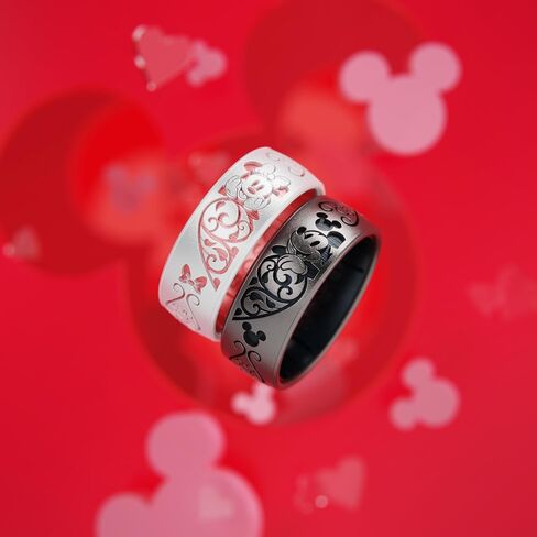 Enso Rings Disney Silicone Ring - Valentine's Day Collection - Comfortable and Flexible Design - Mickey Mouse and Minnie Mouse in Kuwait