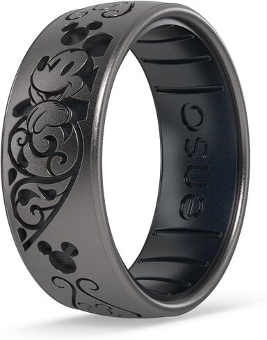 Enso Rings Disney Silicone Ring - Valentine's Day Collection - Comfortable and Flexible Design - Mickey Mouse and Minnie Mouse in Kuwait