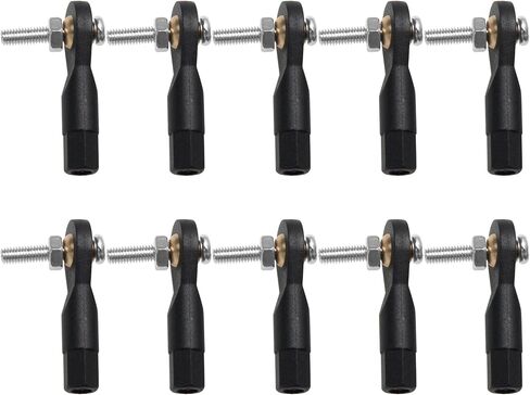 10PCS ShareGoo Plastic M3 Rod End 3.0 Ball Head Holder Tie Rod Ends w/Screws for RC Model Car Boat Airplane Helicopter Crawler (Style A) in Kuwait