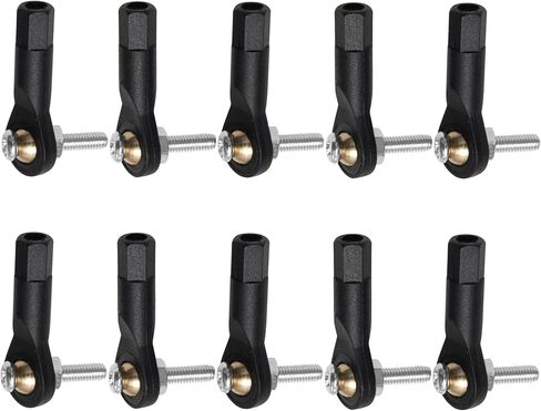 10PCS ShareGoo Plastic M3 Rod End 3.0 Ball Head Holder Tie Rod Ends w/Screws for RC Model Car Boat Airplane Helicopter Crawler (Style A) in Kuwait