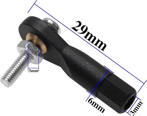 10PCS ShareGoo Plastic M3 Rod End 3.0 Ball Head Holder Tie Rod Ends w/Screws for RC Model Car Boat Airplane Helicopter Crawler (Style A) in Kuwait