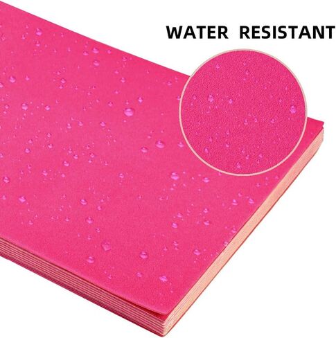 BENECREAT 20PCS Velvet (DeepPink) Fabric Sticky Back Adhesive Back Sheets, A4 Sheet (8.3" x 11.8"), Self-Adhesive, Durable and Water Resistant, Multi-Purpose, Ideal for Art and Craft Making in Saudi Arabia