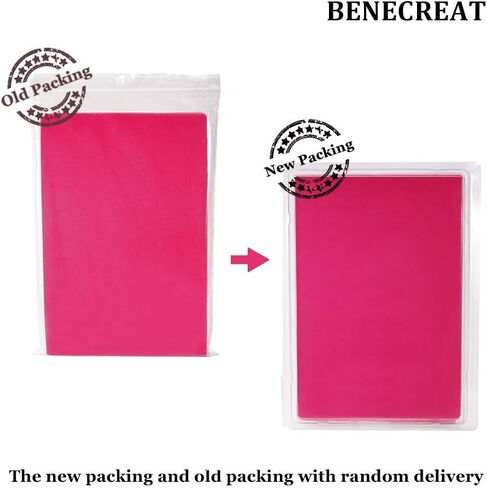 BENECREAT 20PCS Velvet (DeepPink) Fabric Sticky Back Adhesive Back Sheets, A4 Sheet (8.3" x 11.8"), Self-Adhesive, Durable and Water Resistant, Multi-Purpose, Ideal for Art and Craft Making in Saudi Arabia