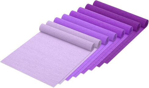 Patikil 8.2ft Crepe Paper Roll ، 8 Roll 10 "عرض ورقة التيار ناعم للورق للحرف اليدوية لصنع الحفلات الزفاف زخرفة الزفاف ، Multicolored 6 in Saudi Arabia
