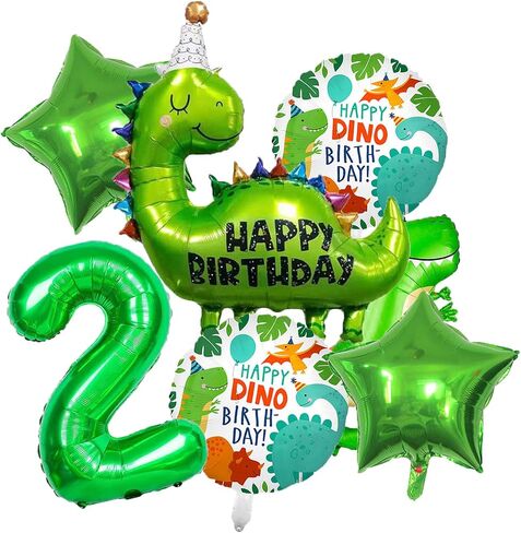 Dinosaur Birthday Party Decorations - Foil Balloons, Supplies for Kids' 2nd Birthday & Baby Shower in Saudi Arabia