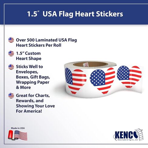 1.5" Heart Adhesive Label Stickers, Over 500 Stickers Per Roll, Choose from Silver, Gold, Holo, USA, Shiny Colors, and More - 1-1/2 Inch for Teachers Parents and Kids - Made in The USA (Pink FOIL) in Saudi Arabia