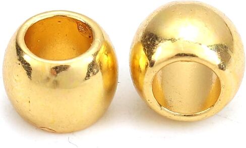 60 حبات برميل معدنية في النحاس العتيقة 10 مم × 7 مم مع ثقب كبير 4.4 ملم in Kuwait