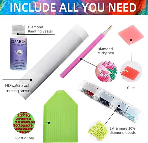 SEAWATCHER Rose Diamond Painting Kits for Adults-Seaside Diamond Art Kits for Adults,Diamond Painting Sealer,DIY Full Drill Diamond Painting Flower Gem Art and Crafts 15.7x23.6inch in Kuwait